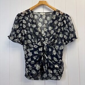 Wild Jasmine Women Boho Cottage Fairy Floral Sheer Top Size 2X Feminine Dainty